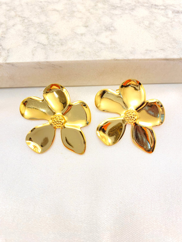 Arete Flor Irregular Acero