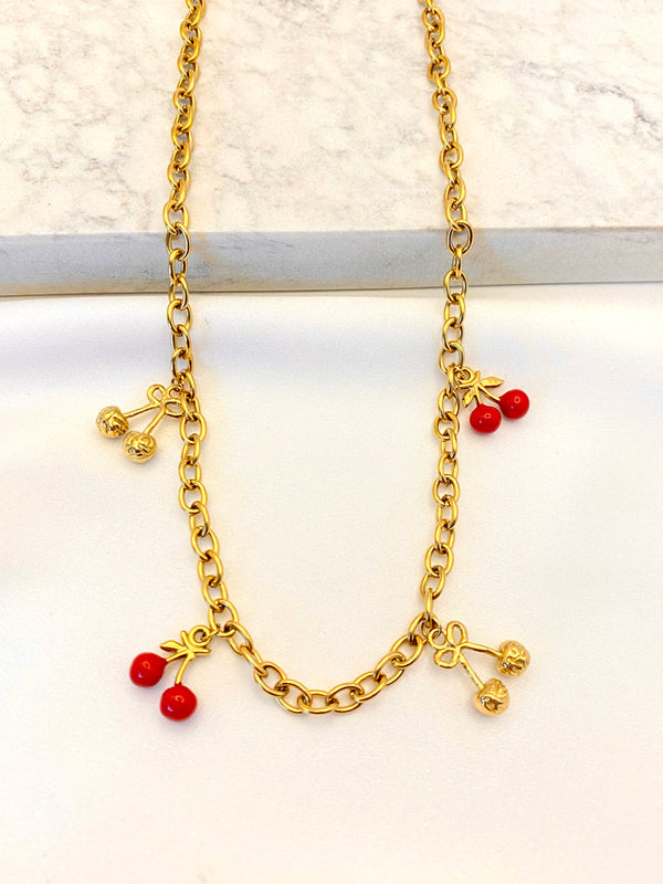 Collar Cerecitas Acero