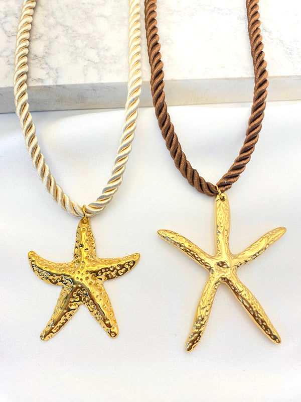 Collar Hilo con Maxi Estrella Acero