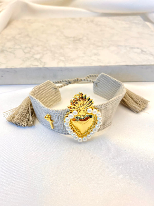 Pulsera Tejida Sagrado Corazon