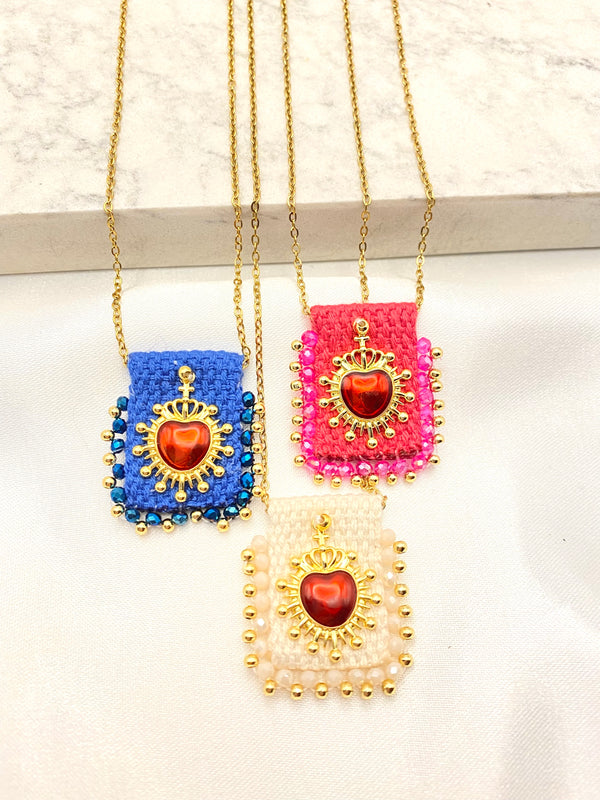 Collar Escapulario Sagrado Corazón