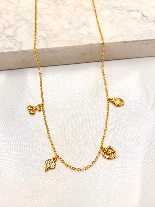 Collar Desserts Dorado Acero