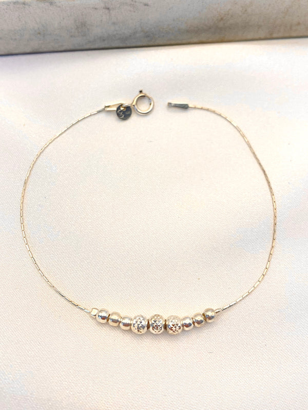 Pulsera 9 Balines Plata