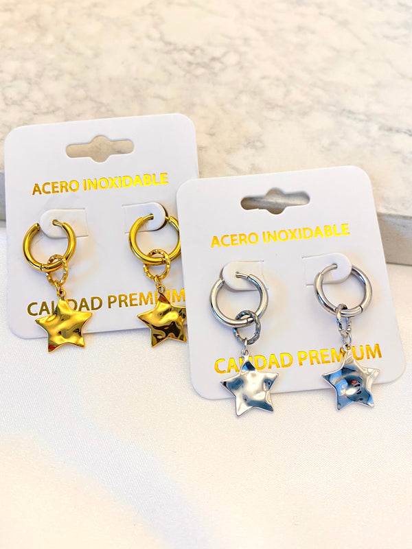 Huggie Estrella Martillada Acero