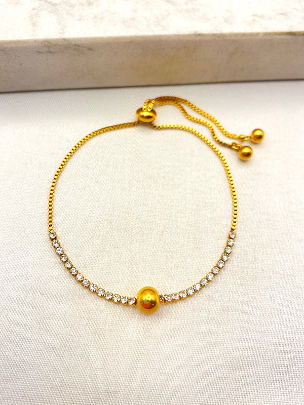 Pulsera Zirconias Balin Acero
