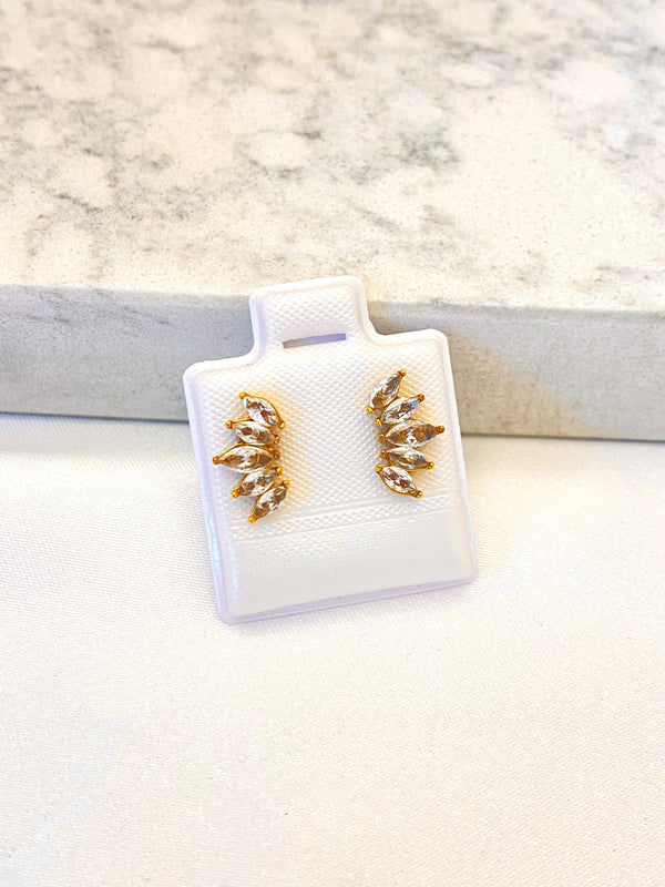 Arete Abanico Cristal Mini Acero