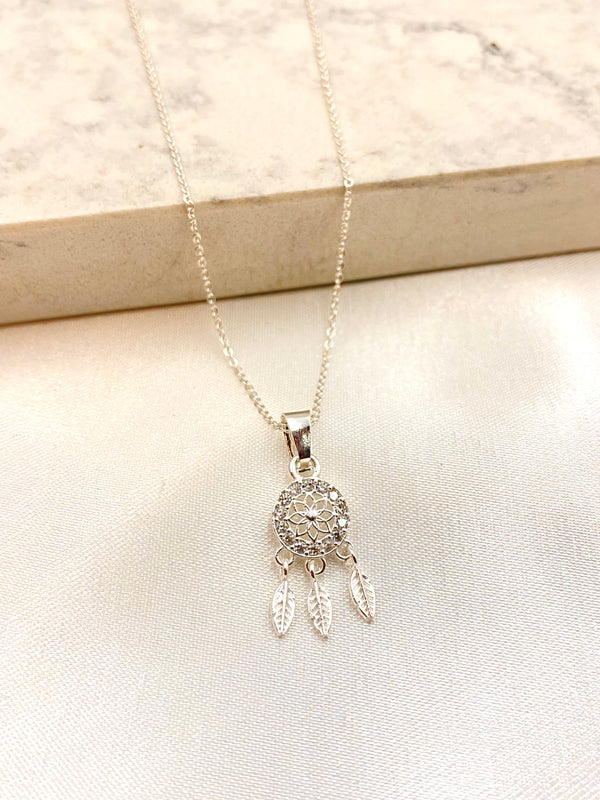 Collar Atrapa Sueños Plata