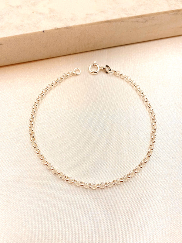 Pulsera Eslabon Redondo Plata