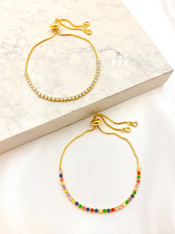 Pulsera Zirconias Ajustable