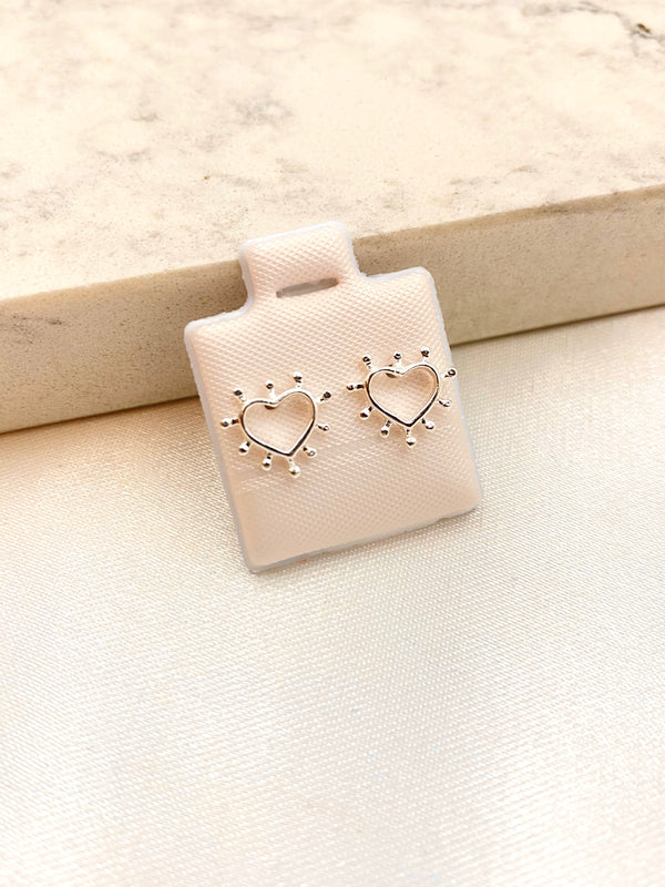 Arete Corazon Boleado Plata