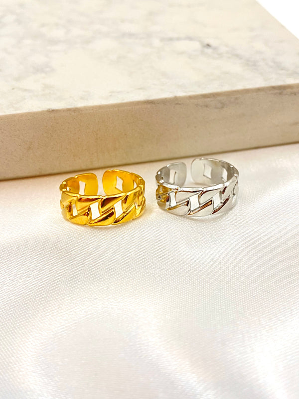 Anillo Eslabon Plano Acero