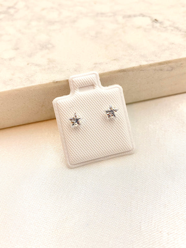 Broquel Estrella Zirconia Plata